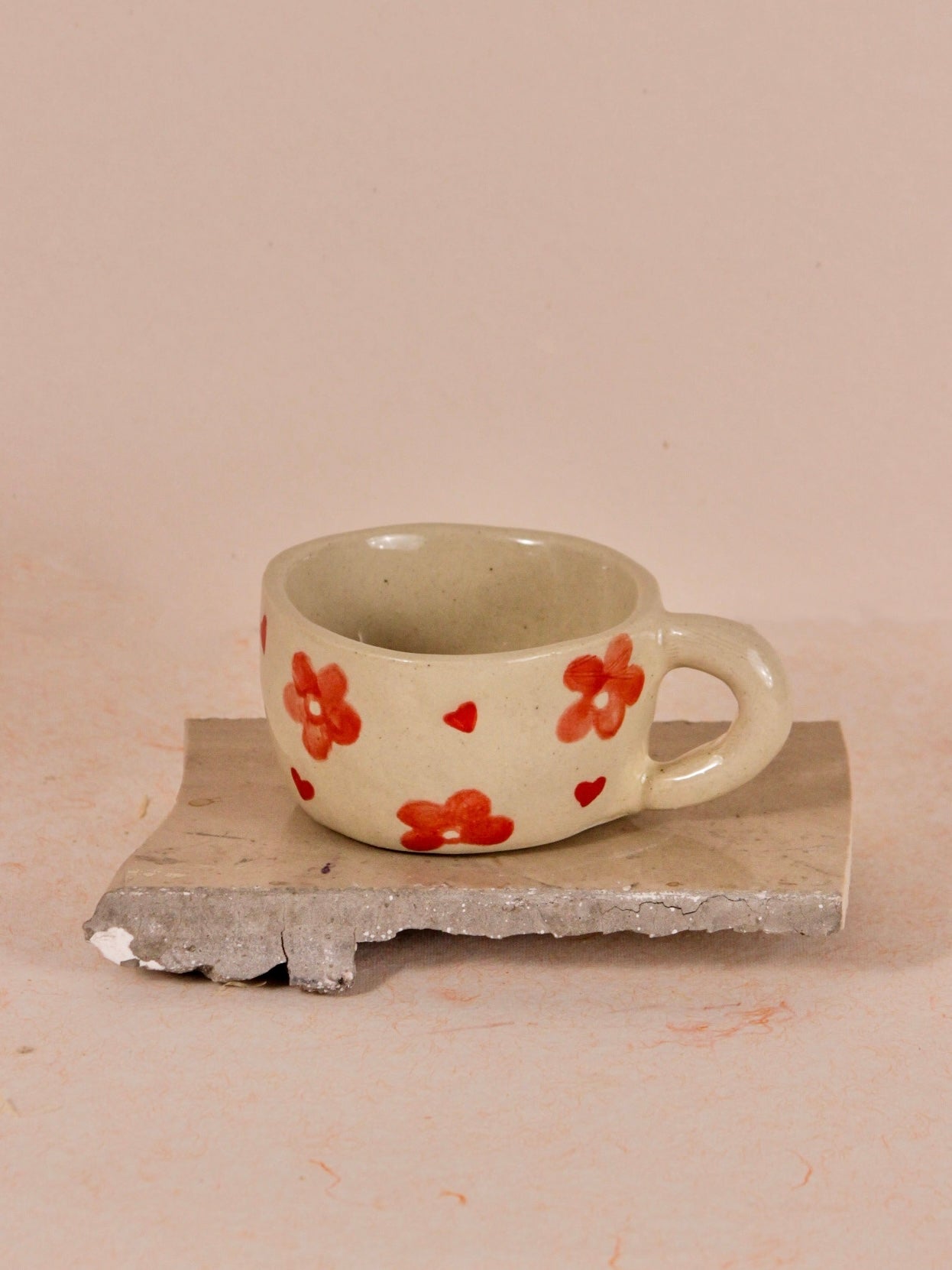 Floral Hand-painted Ceramic Coffee / Tea Cup - TOH - Our Better Planet