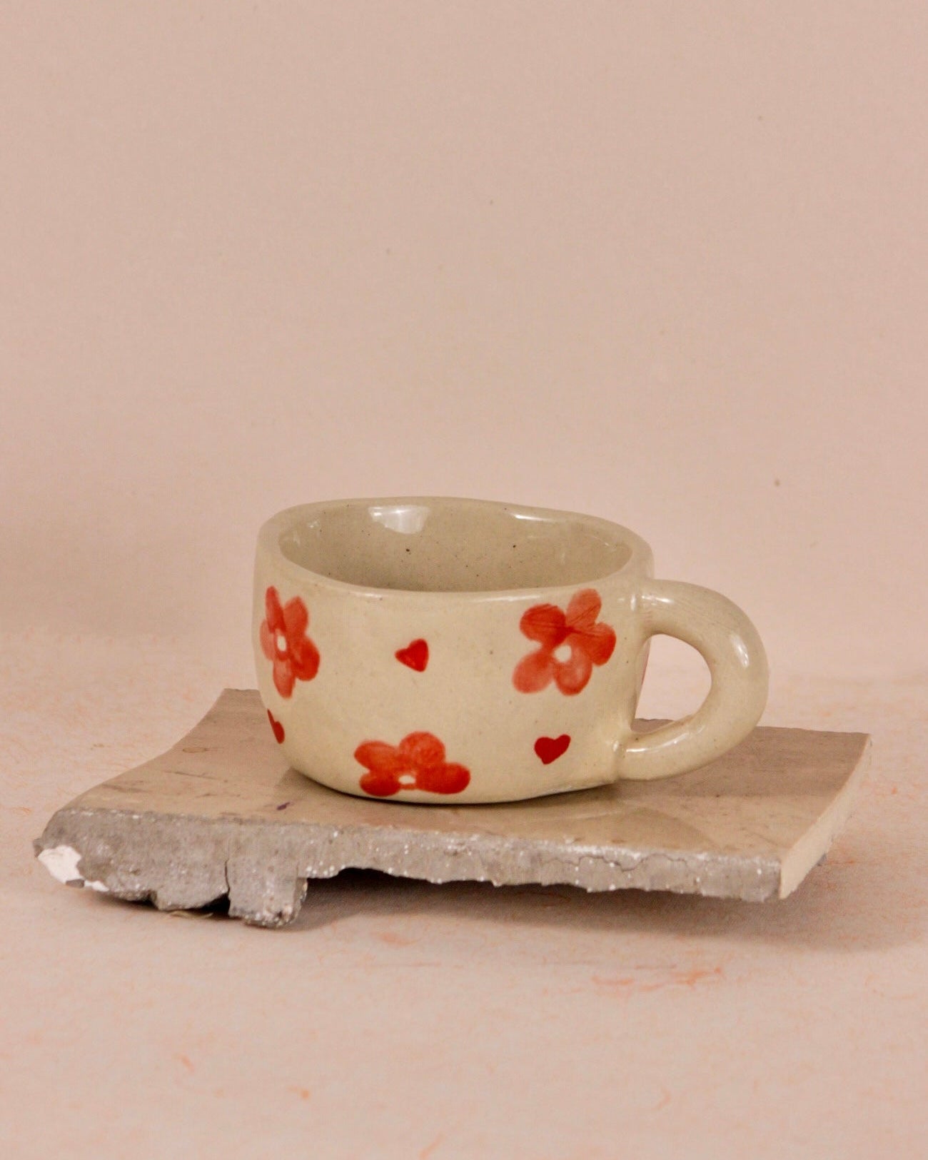 Floral Hand-painted Ceramic Coffee / Tea Cup - TOH - Our Better Planet