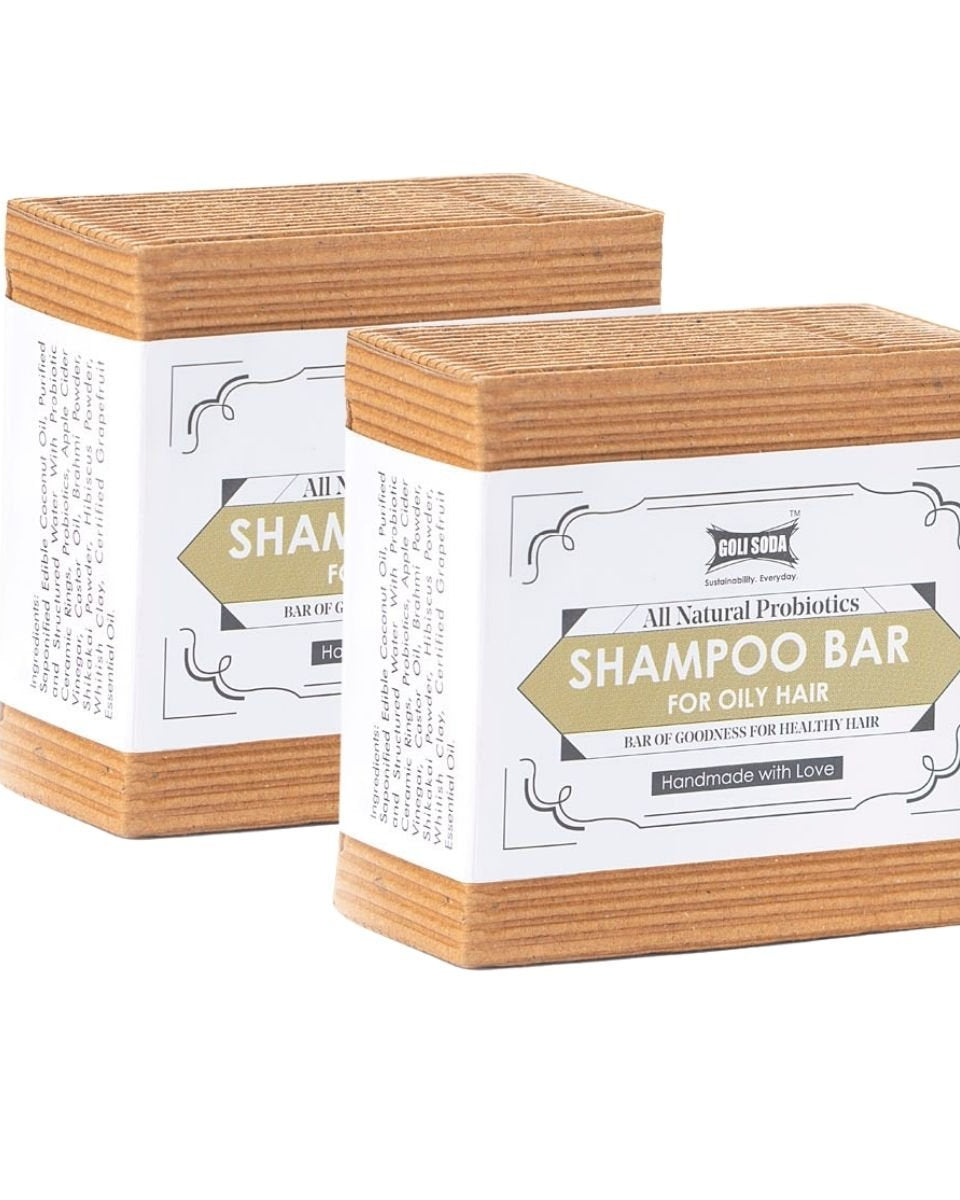 Goli Soda All Natural Probiotics Shampoo Bar for Oily Hair - 90 g - Our Better Planet