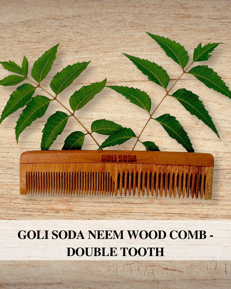 Goli Soda Neem Wood Comb - Double Tooth - Our Better Planet