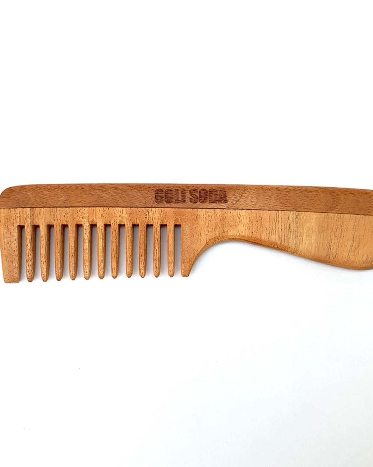 Goli Soda Neem Wood Comb - Wide Tooth with Handle - Our Better Planet
