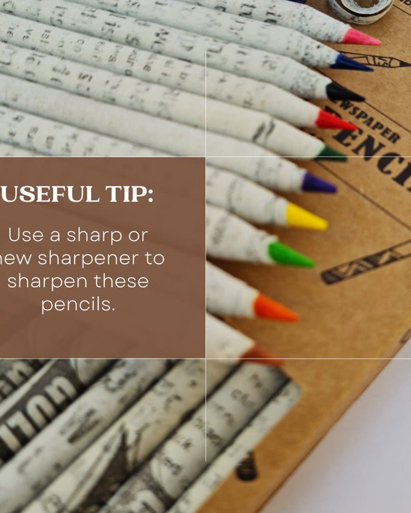 Goli Soda Newspaper Colour Pencils ( 10 Colours ) - Our Better Planet