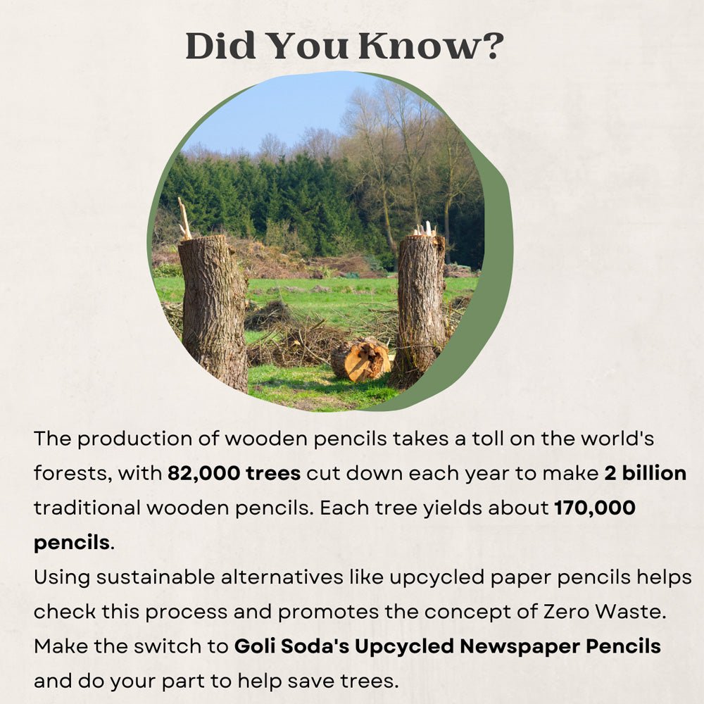 GOLI SODA Upcycled Multicolor Newspaper Pencils (Pack of 10) - Our Better Planet