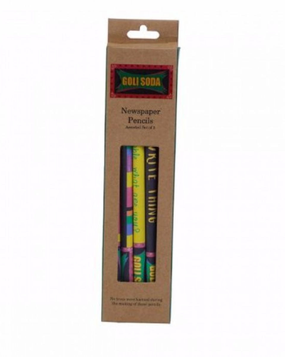 GOLI SODA Upcycled Multicolor Newspaper Pencils (Pack of 10) - Our Better Planet