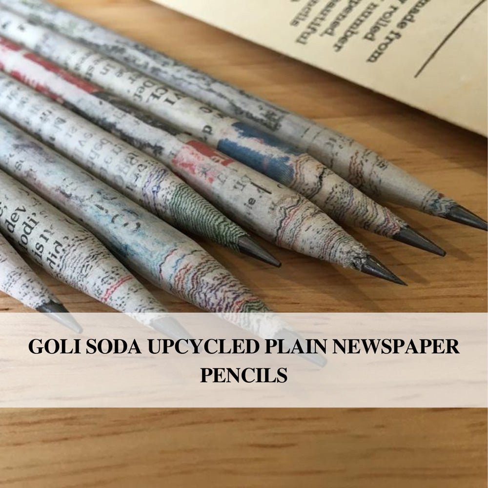 GOLI SODA Upcycled Plain Newspaper Pencils (Pack of 10) - Our Better Planet