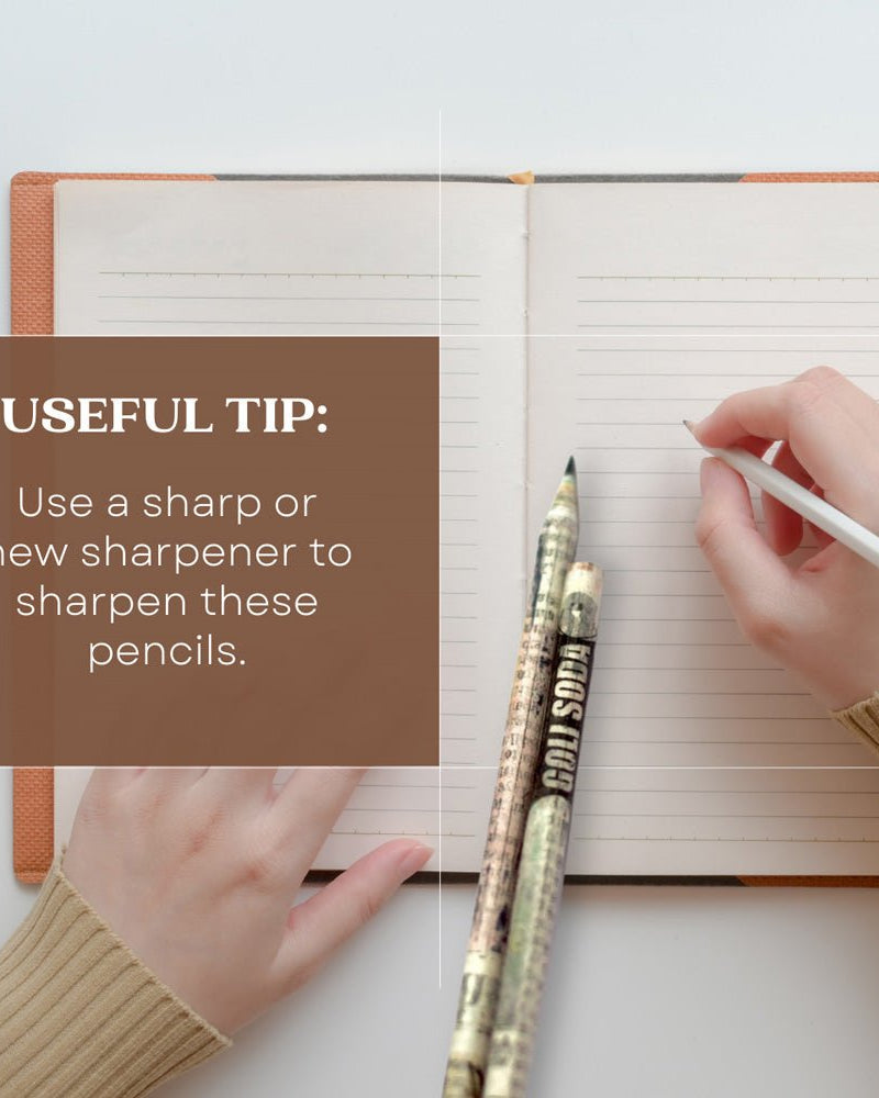 GOLI SODA Upcycled Plain Newspaper Pencils (Pack of 10) - Our Better Planet