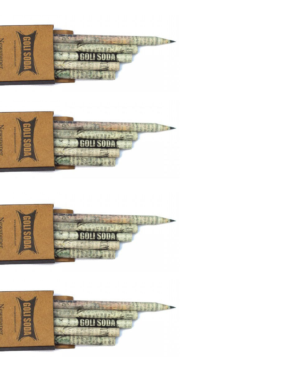 GOLI SODA Upcycled Plain Newspaper Pencils (Pack of 10) - Our Better Planet