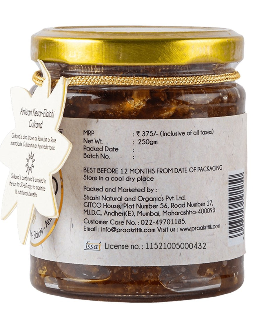 Gulkand Kesar Elaichi Artisan - 250g Natural - Our Better Planet