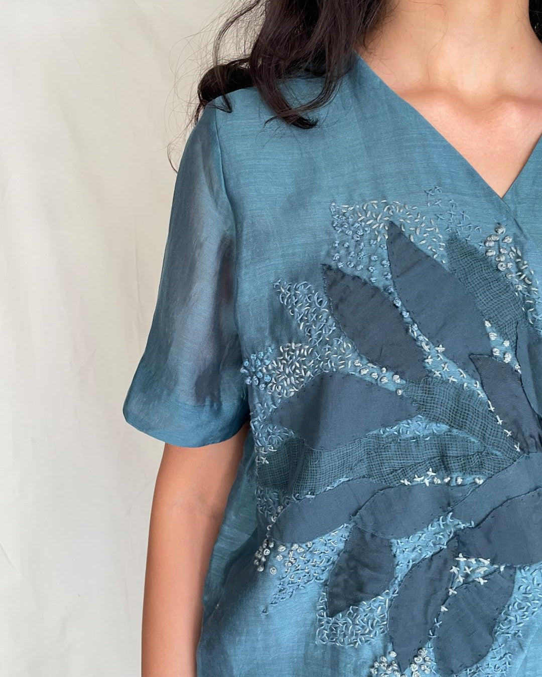 Handcrafted Cotton Top With Pants - Yulia Set - Our Better Planet