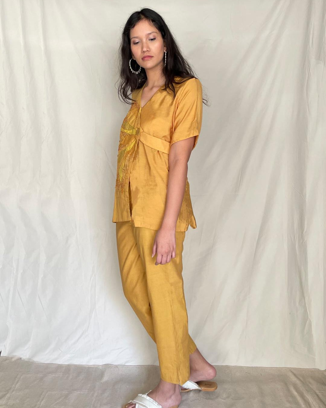 Handcrafted Cotton Top With Pants - Yulia Set - Our Better Planet