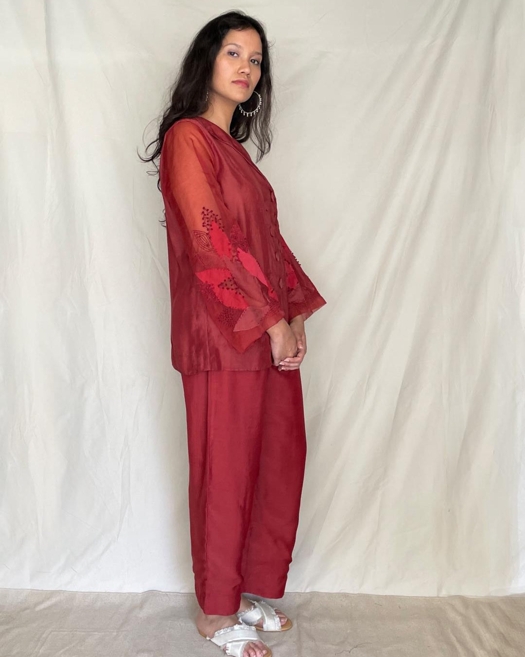 Handcrafted Double Breasted Shirt With Pants Sasha - Our Better Planet