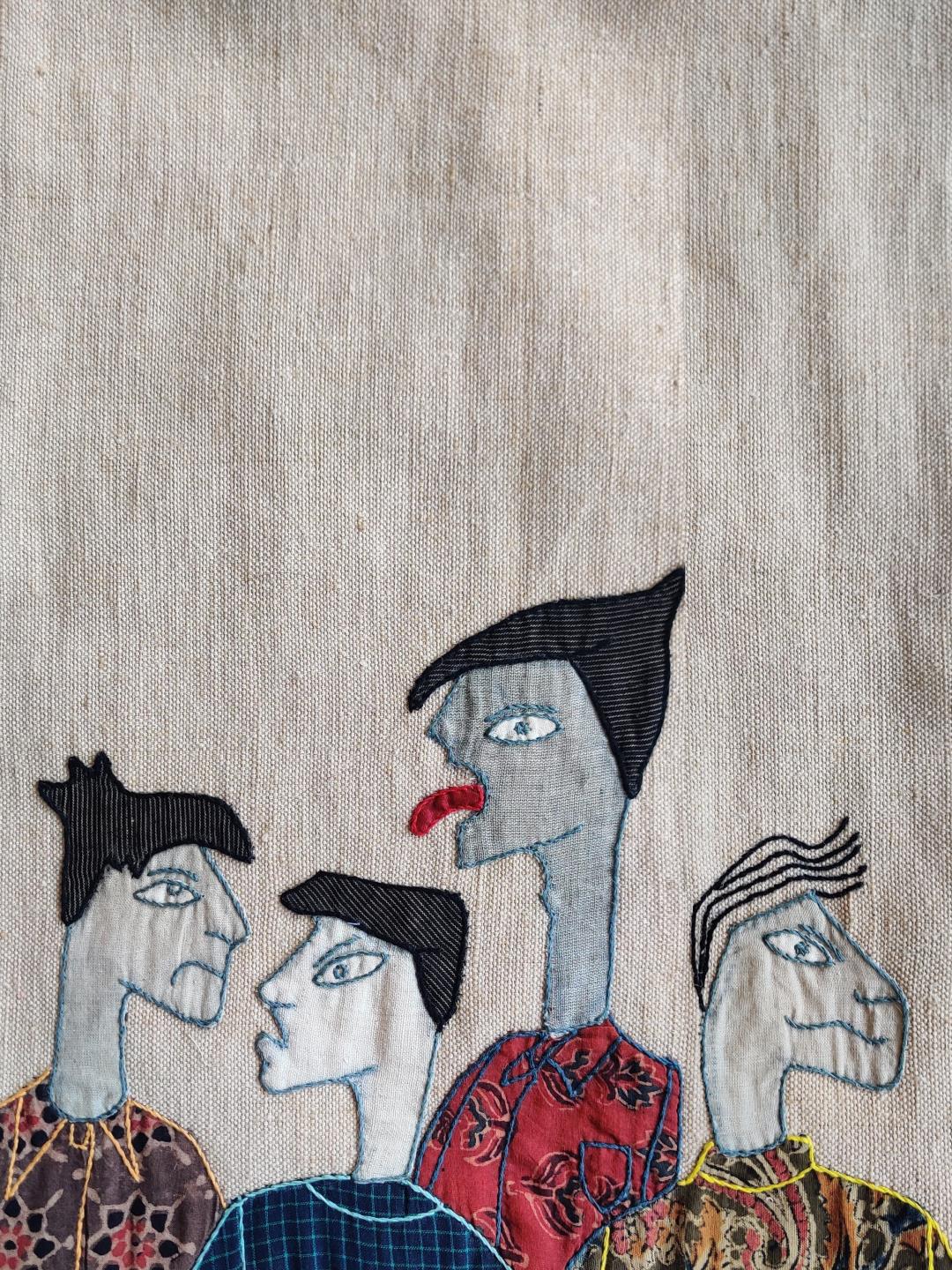 Handcrafted Jute Applique Bags /A66 - Our Better Planet