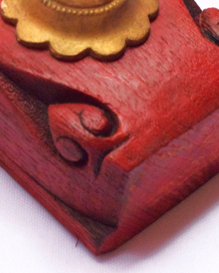 HANDPAINT VINTAGE WOODEN WALLART WITH BRASS ORNAMENT - Our Better Planet