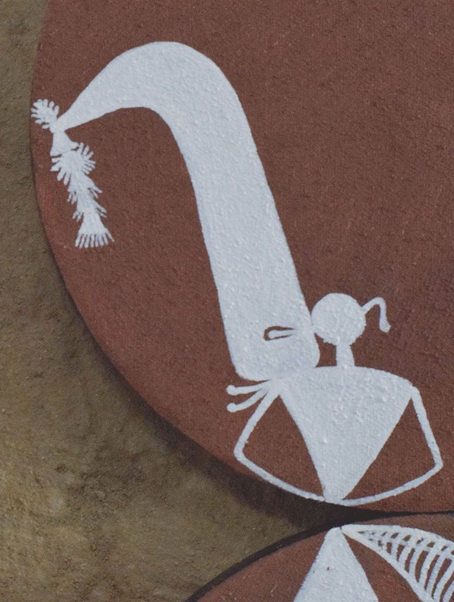 HANDPAINTED WARLI ART ON METAL PLATES WITH HANCRAFTED CANVAS Type 1 - Our Better Planet