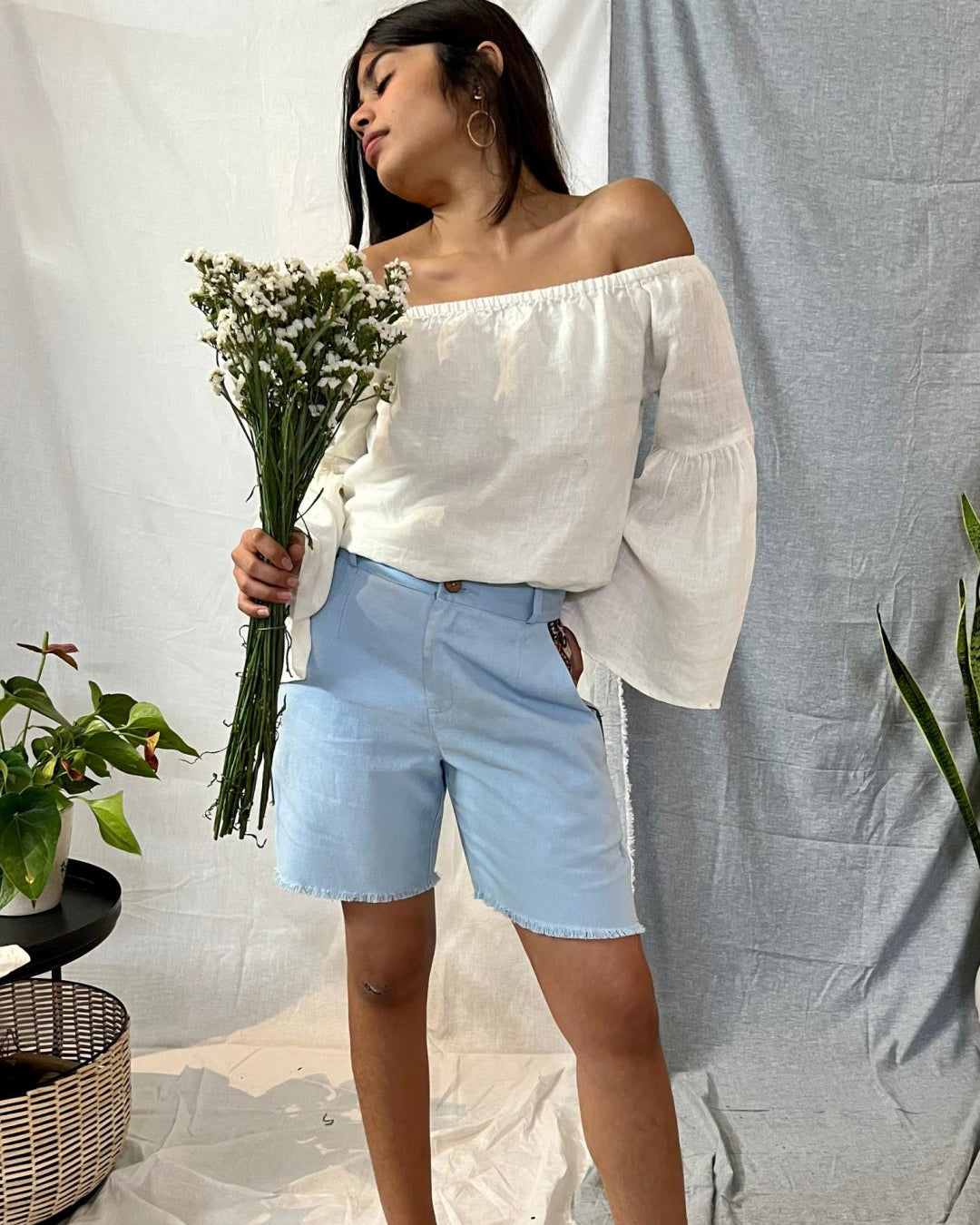 Hemp Denim Patchwork Shorts - Our Better Planet