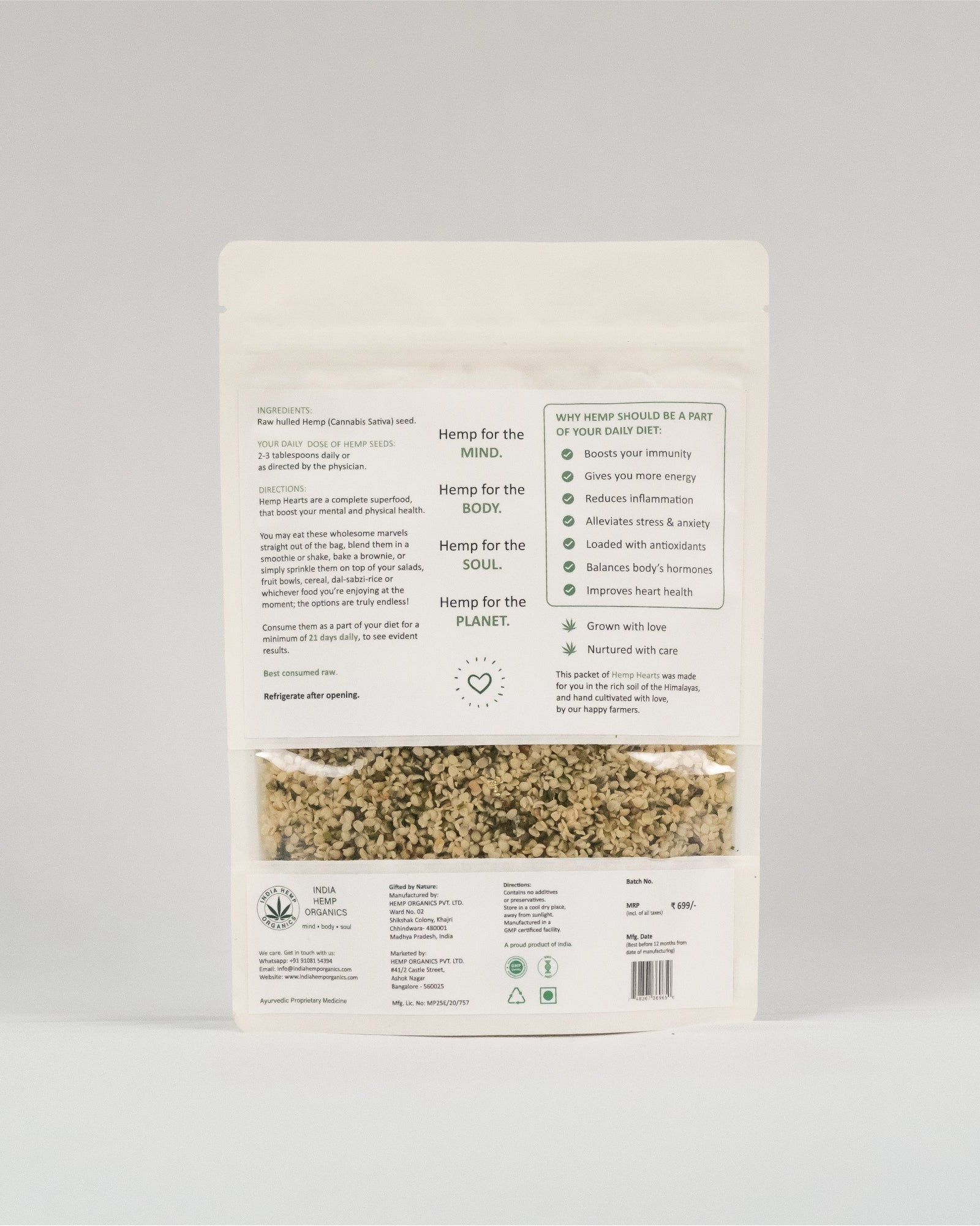 Hemp Hearts 100grams - Our Better Planet