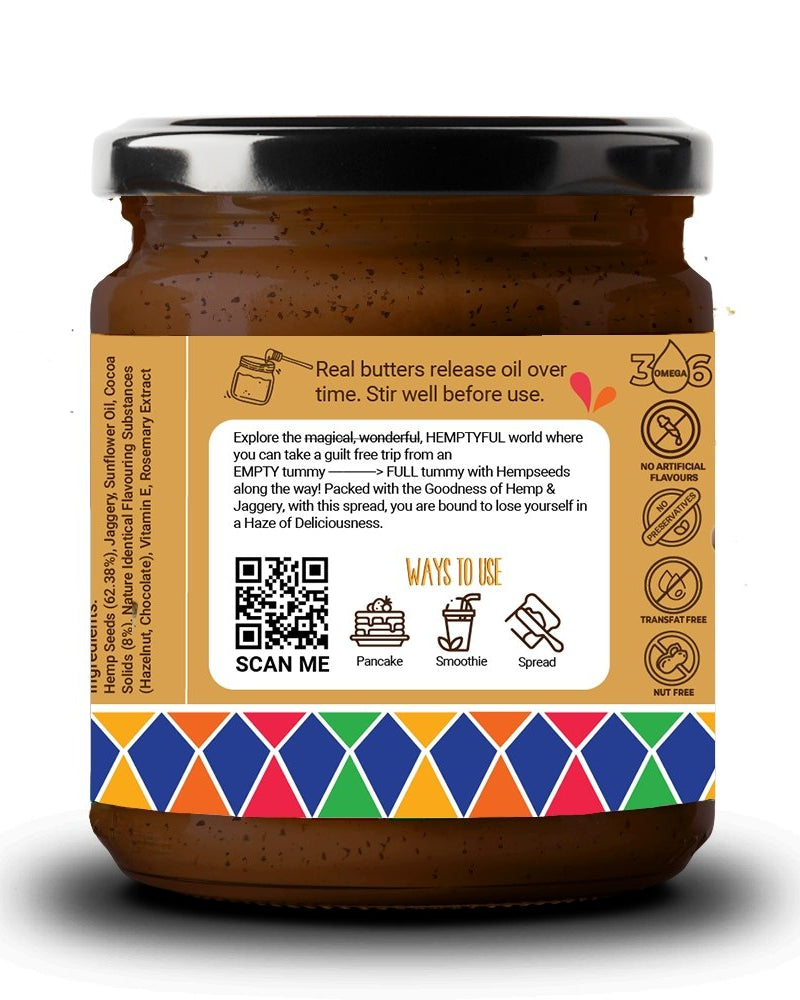 Hemptyful Chocolate Hazelnut Hemp Spread 180gm - Our Better Planet