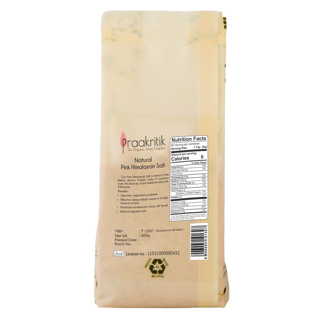 Himalayan Pink Salt 500g - Natural - Our Better Planet