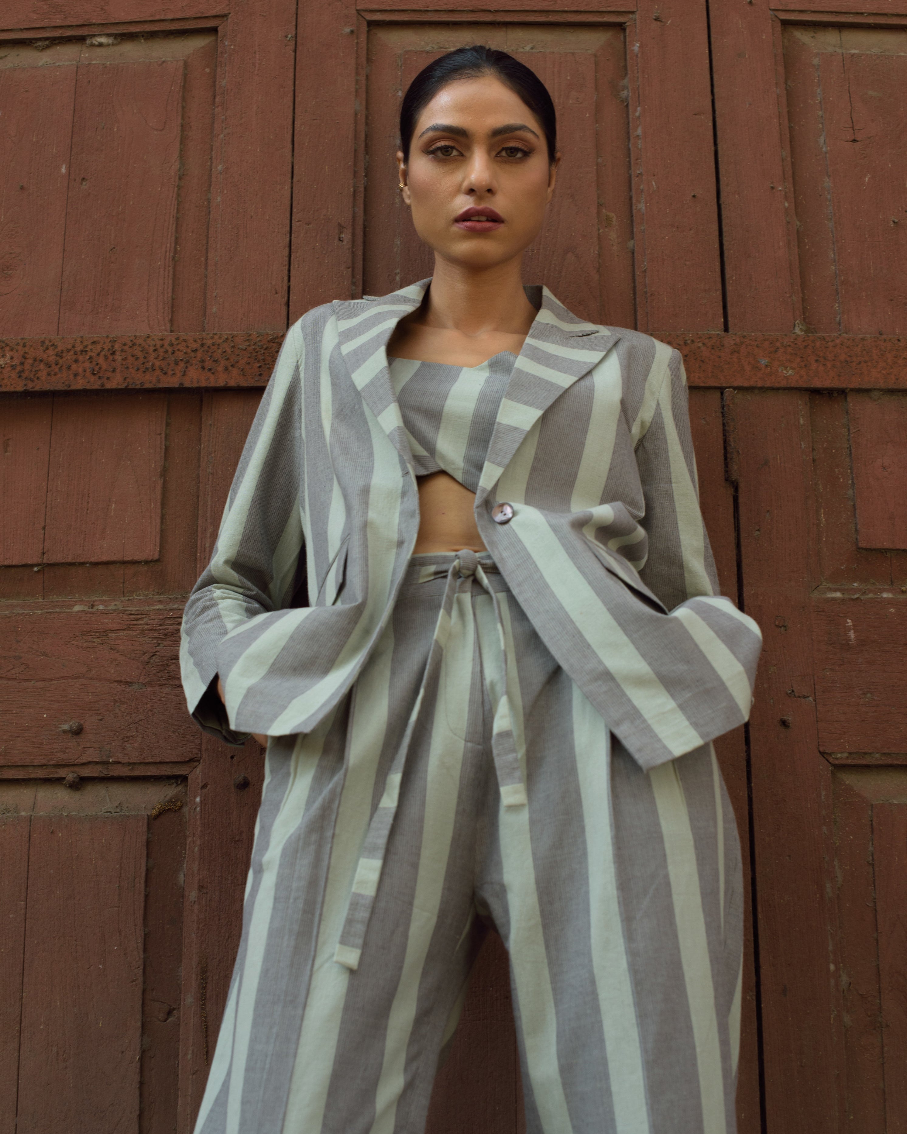 Inverted Pleat Pants - Our Better Planet