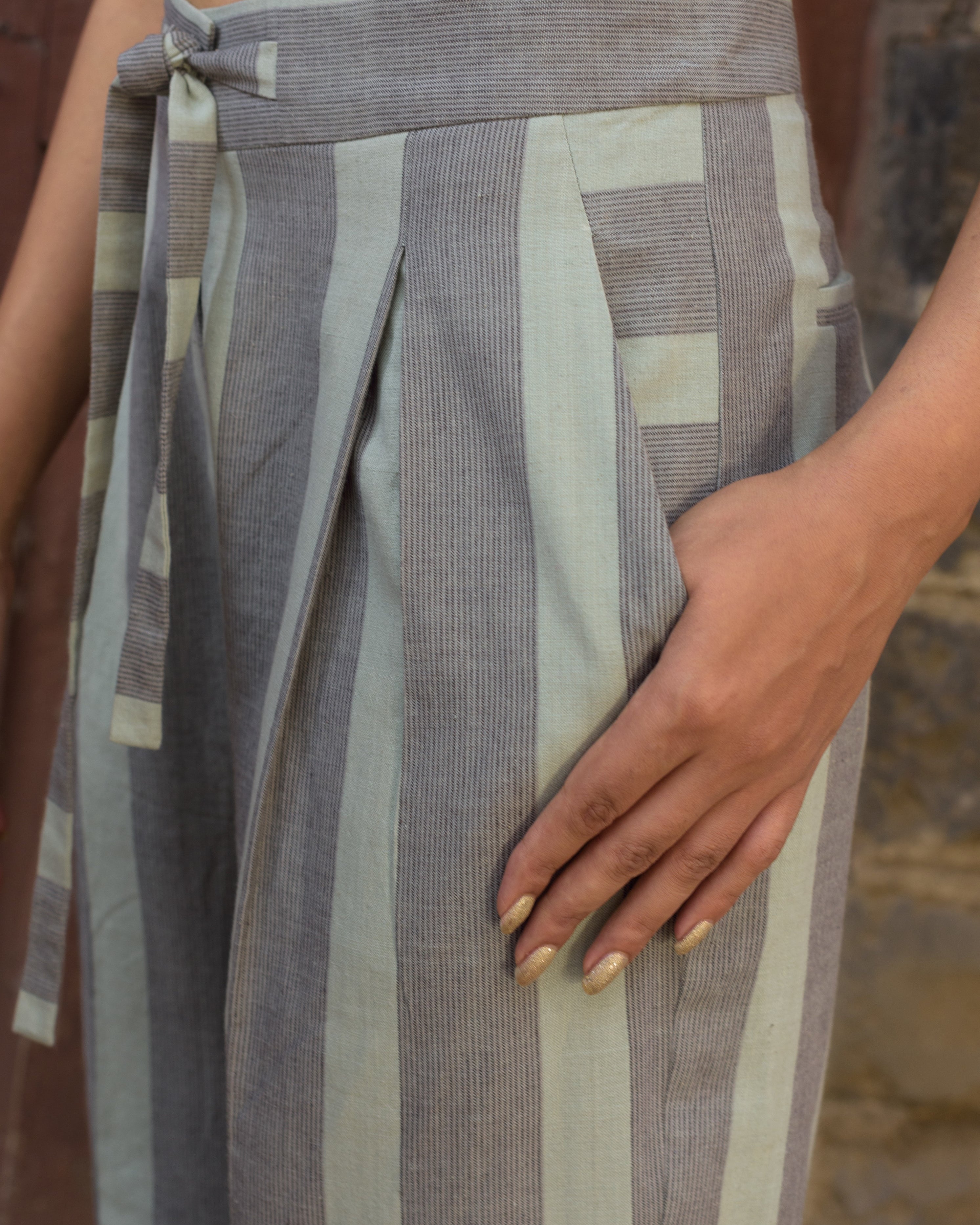 Inverted Pleat Pants - Our Better Planet