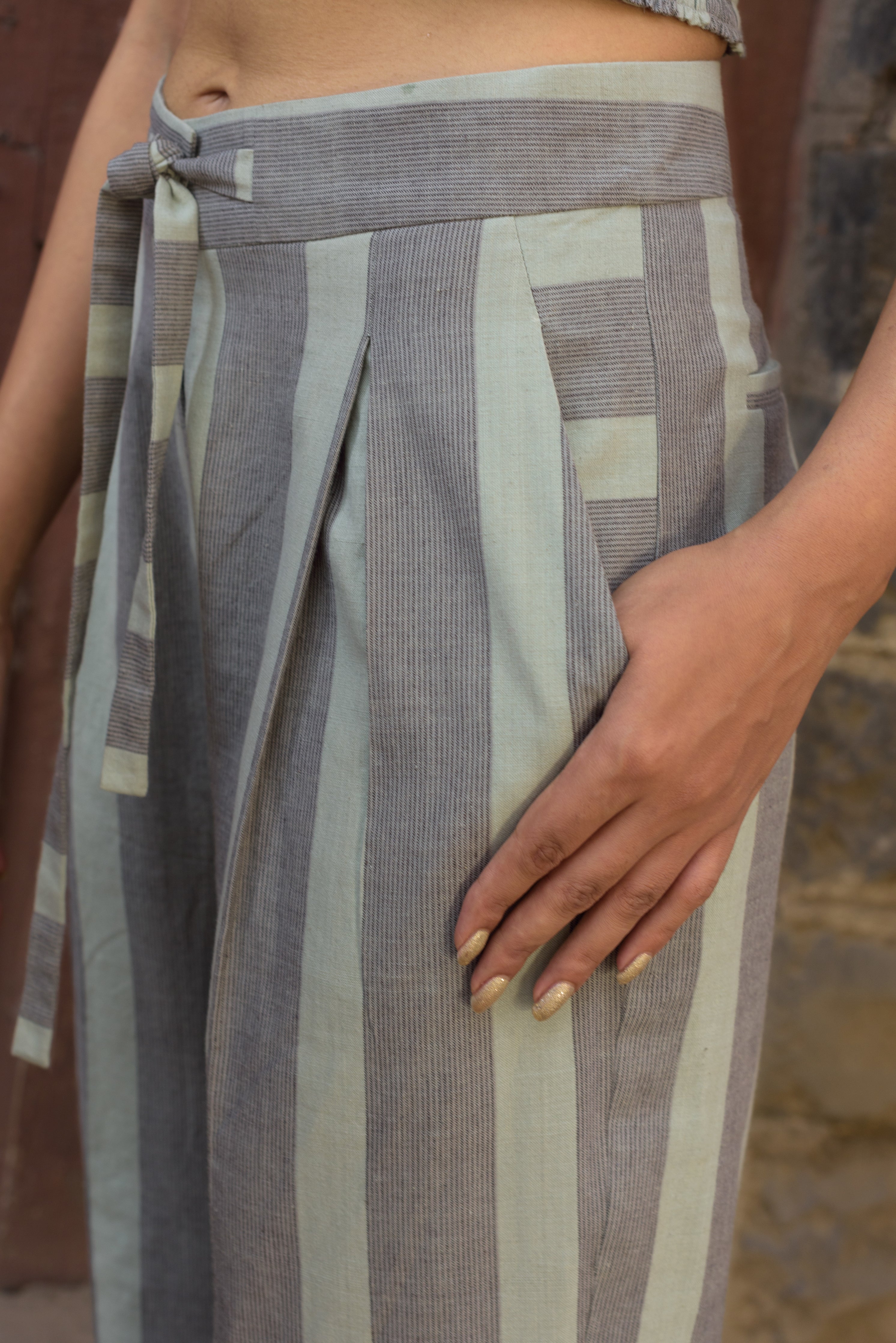 Inverted Pleat Pants - Our Better Planet