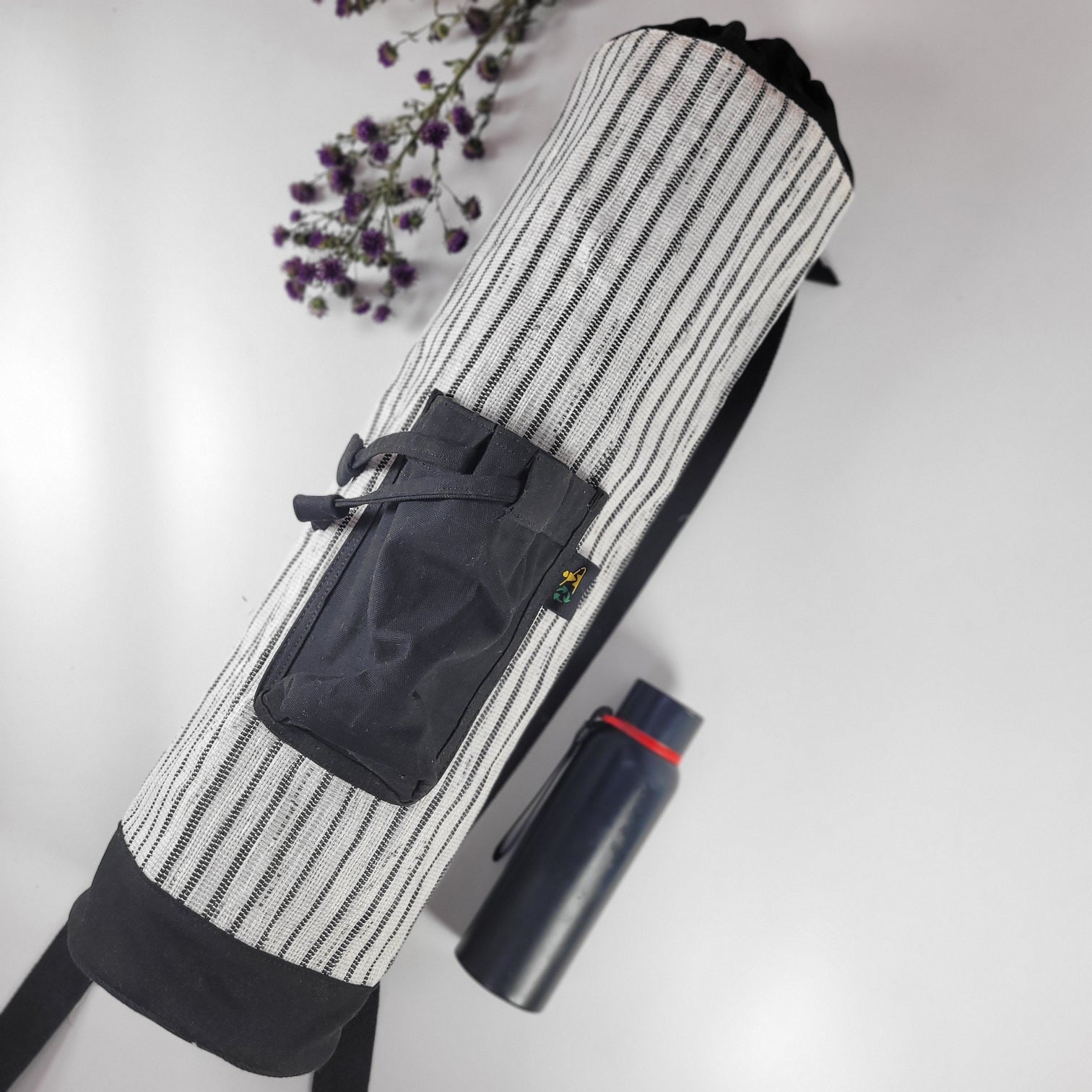 reCharkha Upcycled Handwoven Recycle Livelihoods Handcraft Yoga Mat Bag/Sports & Fitness Ethically Tribal Made in India Pune Warli Tribe Handloom Refash Trash Fash Waste EcoSocial Upcyclers Conscious Fashion Upcycled slow Trending Swadeshi Weave Textile