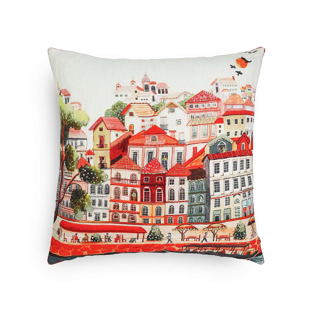 Nagari Hand Embroidered Cushion