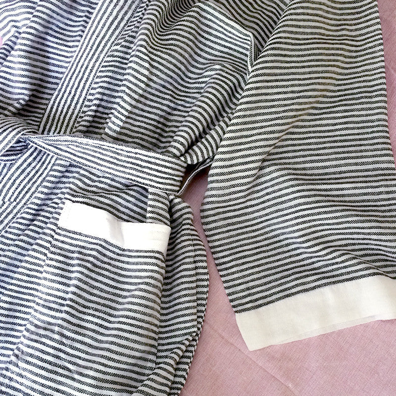 Black Pinstripe Robe - Kara Weaves
 - 3