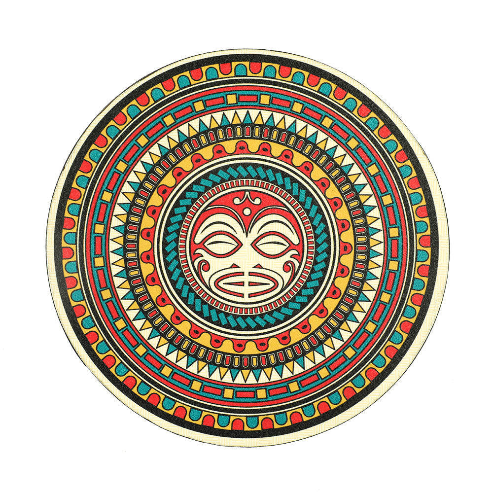 Elevate your drink presentation with the HARI KOA Maori Mandala Big Coaster set, crafted from high-quality laminated wood. These round coasters, featuring stunning Maori Mandal Art, provide both style and functionality, offering protection for your tables from hot utensils and a serene touch to your decor.