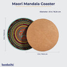 Experience Luxury with PUKURIRI Maori Mandala Big Coaster - Exquisite and Functional