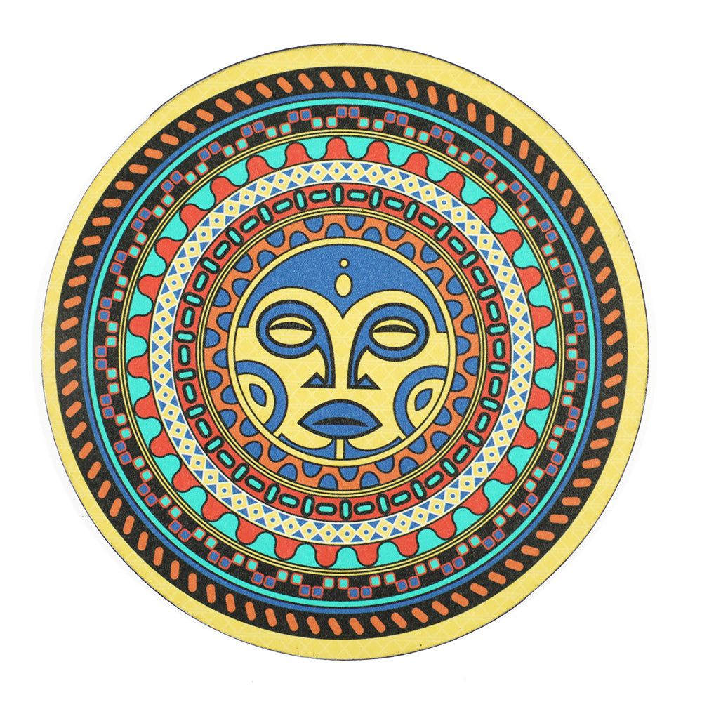 Introducing the MAIA Maori Mandala Big Coaster set ‰ÛÒ an artful solution for your table protection needs. Crafted from high-quality laminated wood and adorned with intricate Maori Mandal Art, these round coasters bring a touch of chaotic serenity while providing practicality for ice-cold drinks and hot utensils.