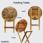 Infuse your living spaces with sophistication using our Dragonfly Mandala Round Folding Table. Made from 100% Teak Wood, this versatile piece adds artistic flair as a coffee, sofa, bed, or balcony table ‰ÛÒ effortlessly blending style with practicality.