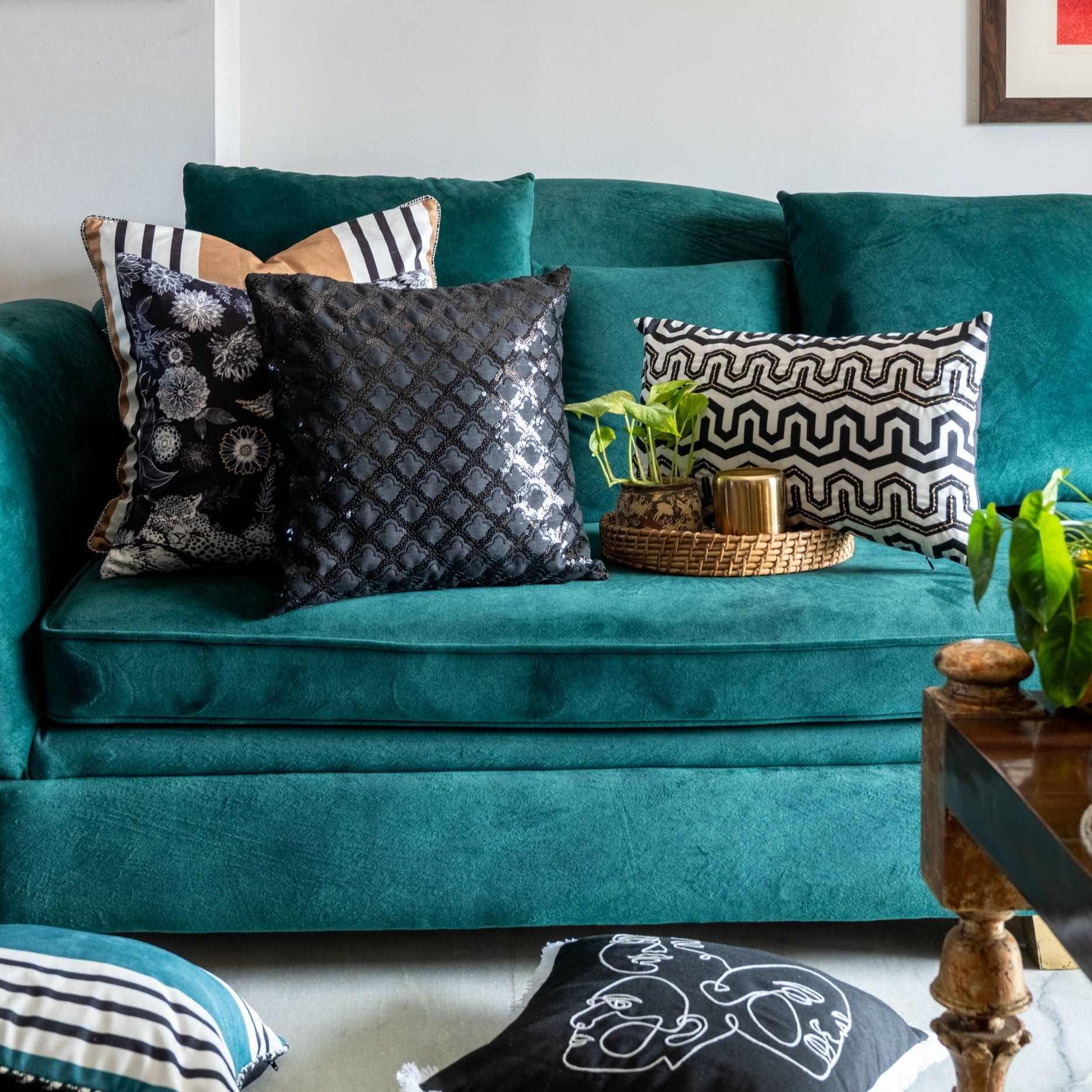 Midnight Sparkle Elegance Cushion