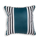 Black & White Teal Tango Velvet Cushion