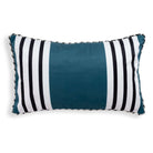 Black & White Teal Tango Velvet Cushion