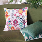 Ikat Embroidery Cushion Cover