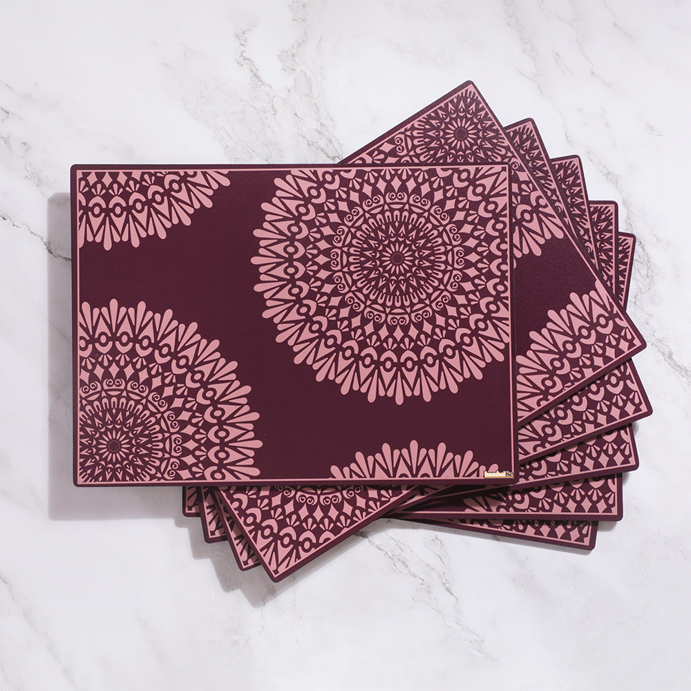 Premium maroon placemat for your dinning