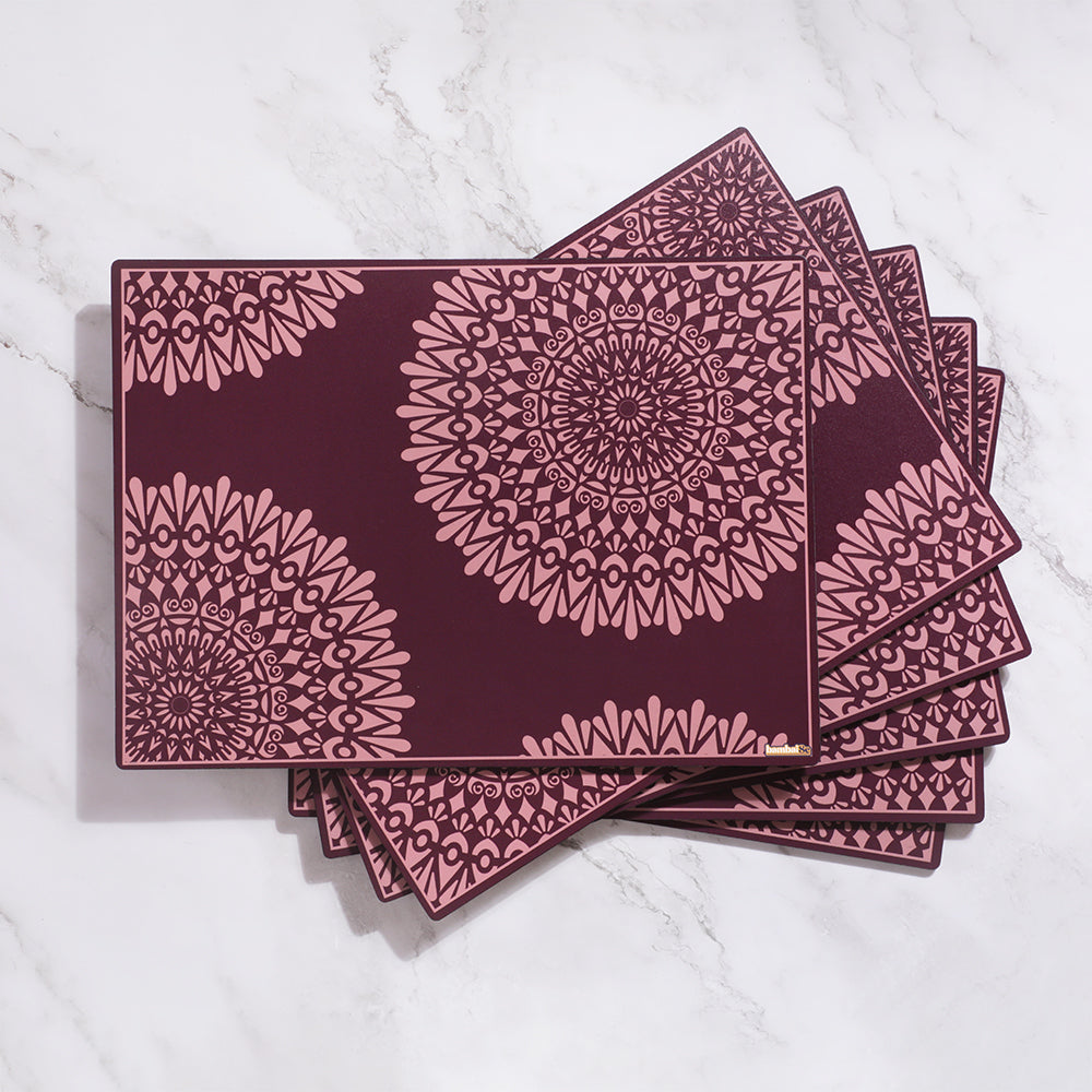 Premium maroon placemat for your dinning 