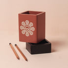 This beautiful mandala pen stand keep your pens and pencils organized