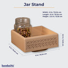 Introducing the Vanilla Beige Revolving Jar Tray ‰ÛÒ a Premium Painted Wood masterpiece designed for organized living. Rotate four jars with ease and add a touch of sophistication to your kitchen, living room, or dining table. Featuring Serenity Mandala Art, it's a blend of practicality and artistic elegance.