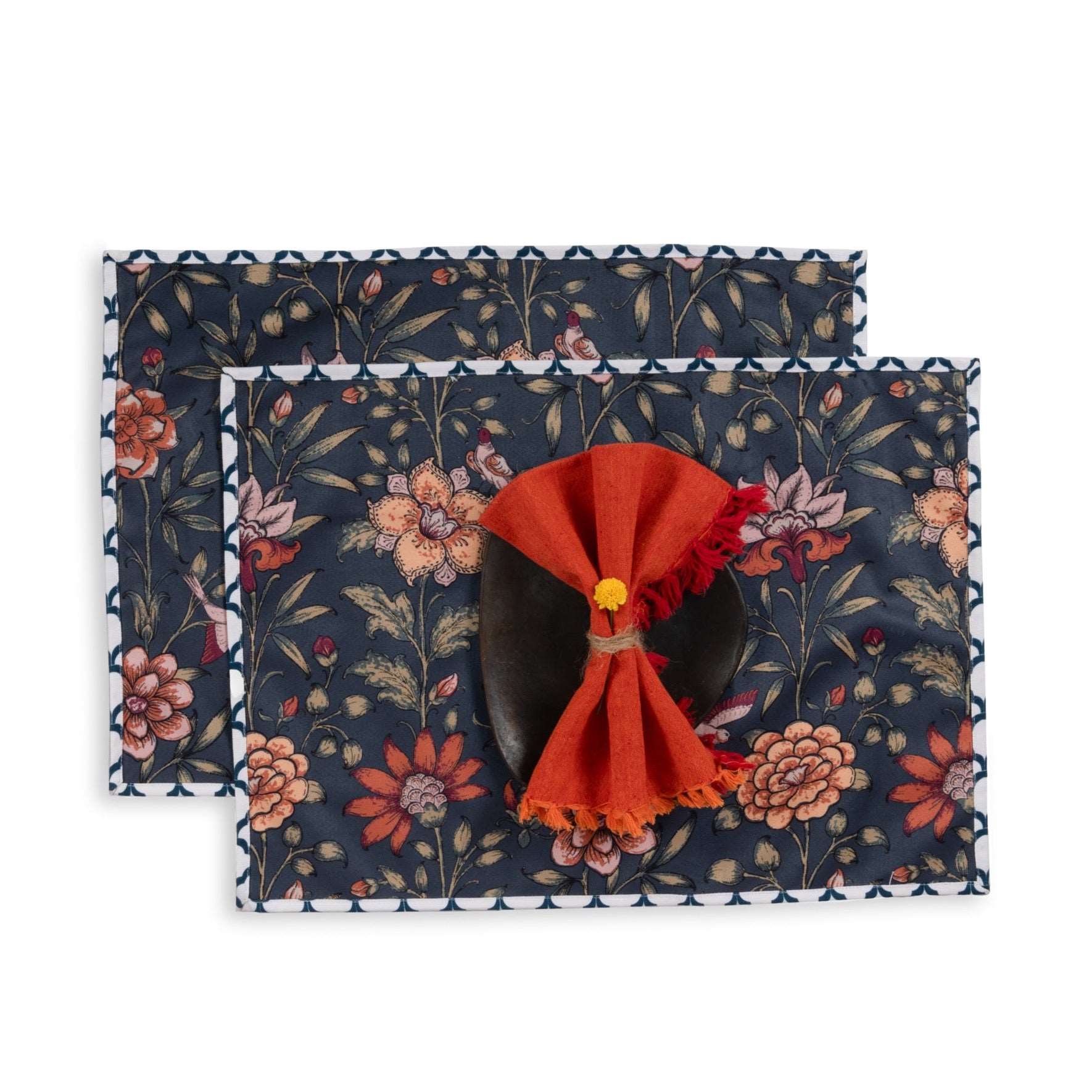 Midnight bloom table mat