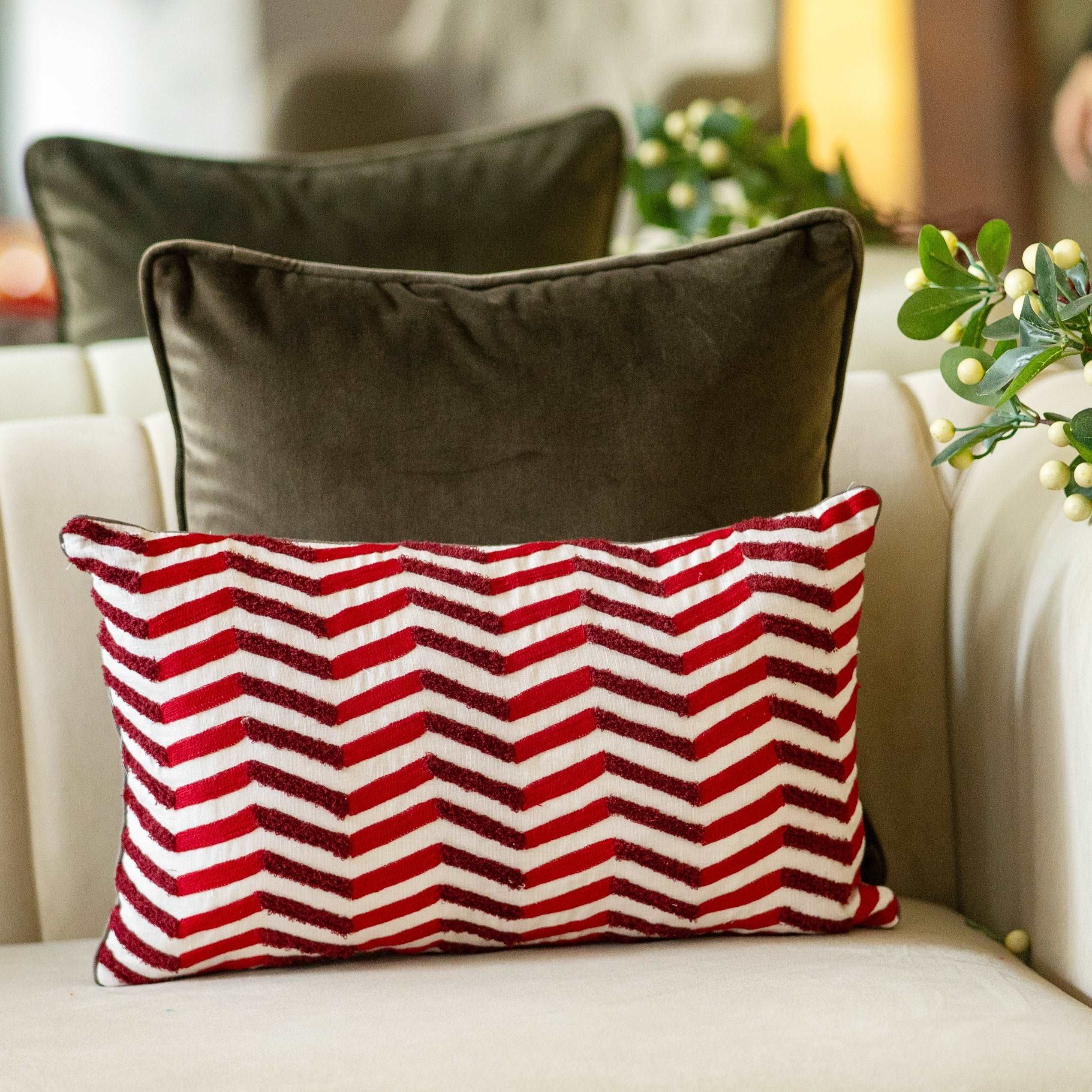 Lahar Hand Embroidered Cushion