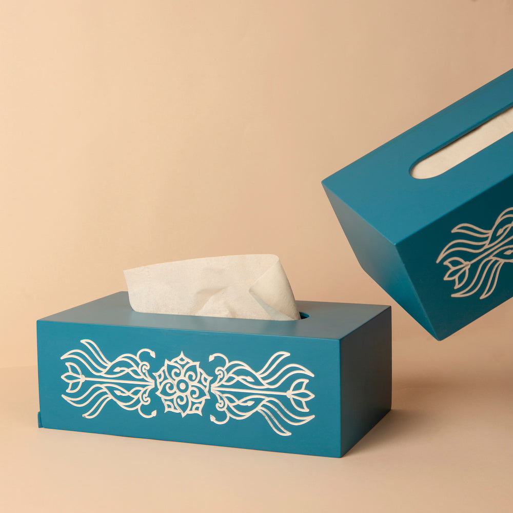 Tissue Box - Premium tissue box engraved  mandala art 