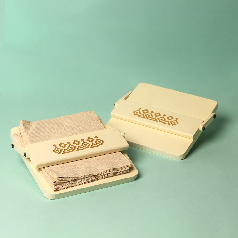 ivory white tissue tray with craved mandala art