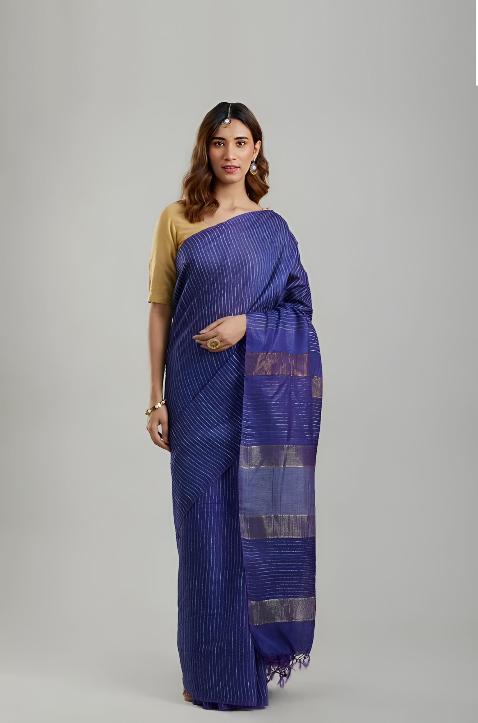 BAHAAR: Handwoven Bhagalpuri silk zari saree