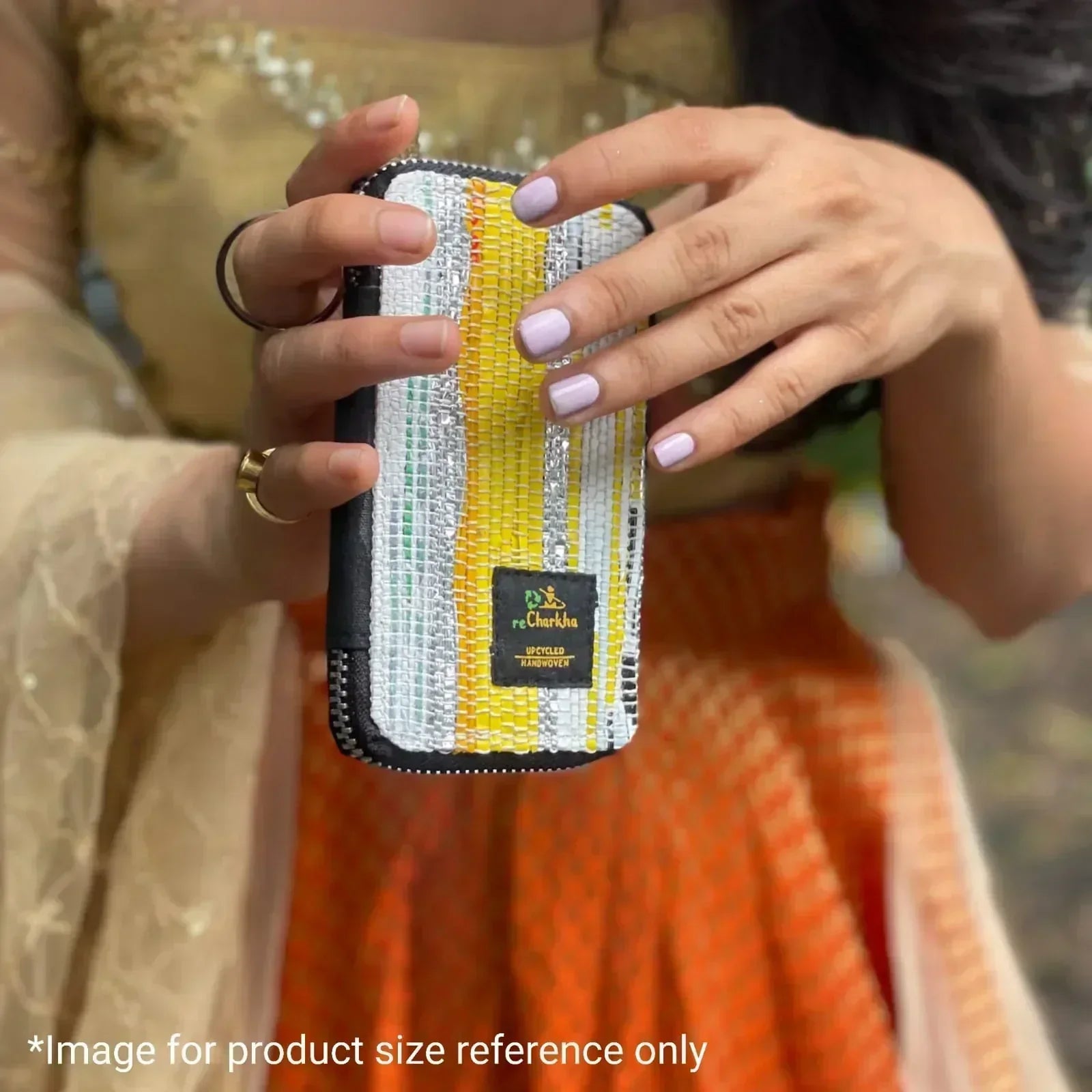 reCharkha Upcycled Handwoven Recycle Livelihoods Handcraft Card Holder/Office & School/Pouches & Purses