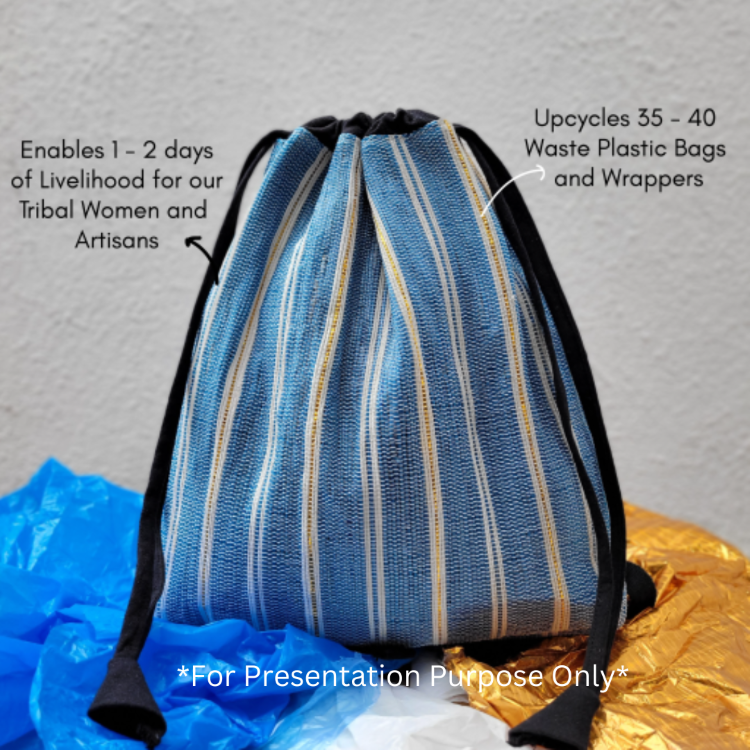 reCharkha Upcycled Handwoven Light Backpack 