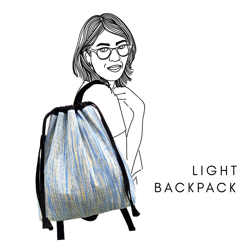 reCharkha Upcycled Handwoven Light Backpack Presentation