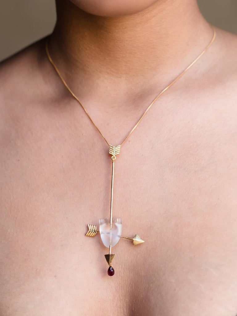 Baka Heart Cupid's Arrow - Brown Pendant -Without Chain - Our Better Planet