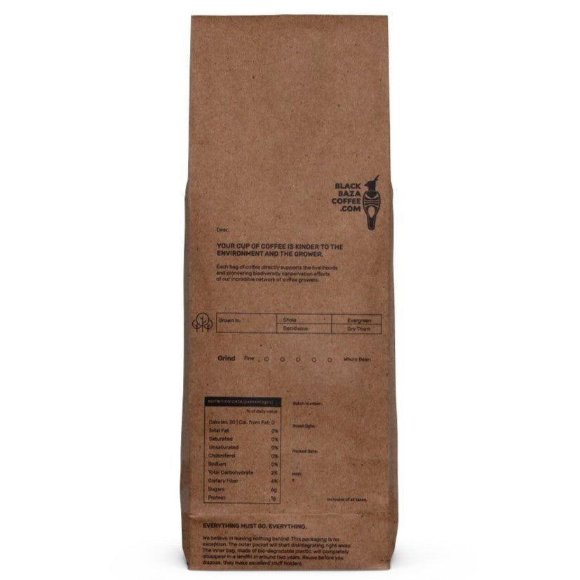 Black Baza Coffee Luna Robusta Freshly Roasted - Our Better Planet